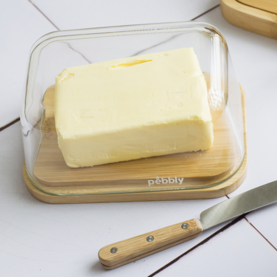 Butterdose Mit Bambusbuttermesser