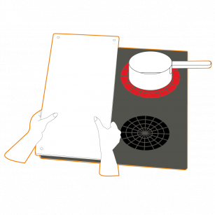 Pack de 2 Planches de Protection pour Plaque de Cuisson - Demi format