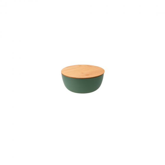 Small Green Bowl with Bamboo Lid