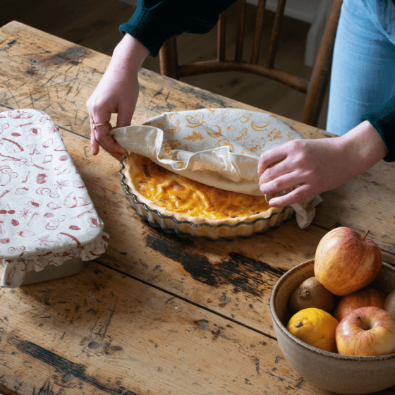 Set de 2 Couvre-Plats à Tarte et à Cake en Coton Bio