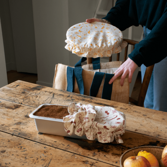 Set de 2 Couvre-Plats à Tarte et à Cake en Coton Bio