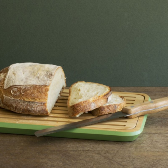 Planche à Pain en Bambou - Liseré Vert Sauge