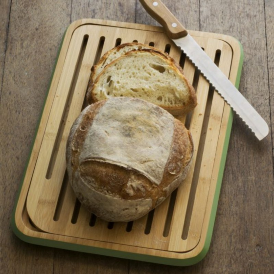 Bamboo Bread Board - Sage Green border