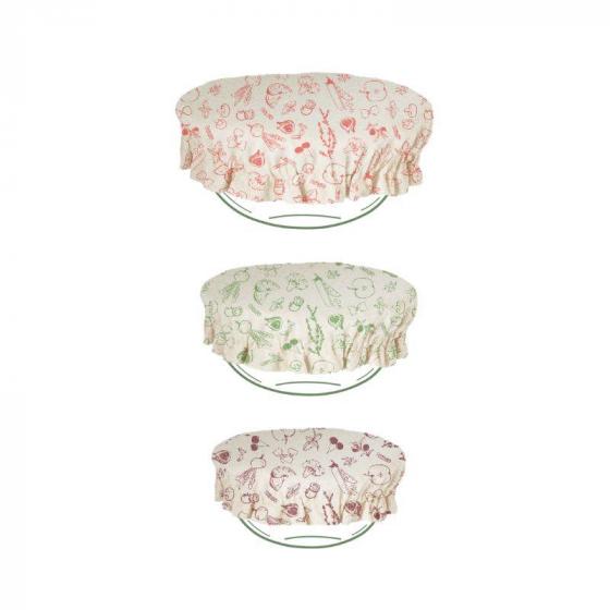 Set of 3 Organic Cotton Bowl Covers