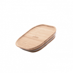 Couvercle en Bambou de Remplacement pour la Boîte en Verre Haute et Carrée