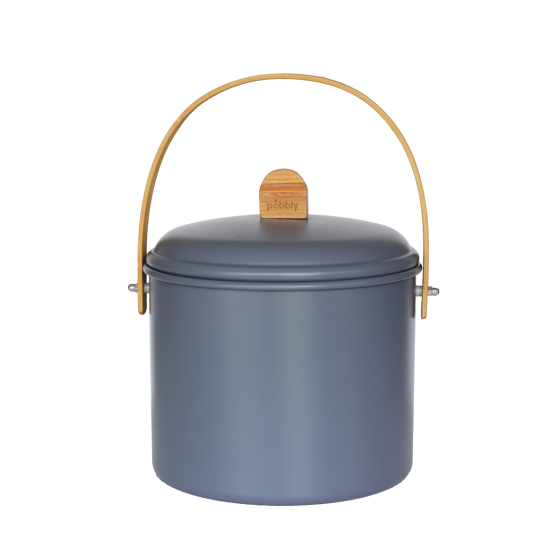 Indoor Steel Compost Bucket with Odor Filter - 7 L