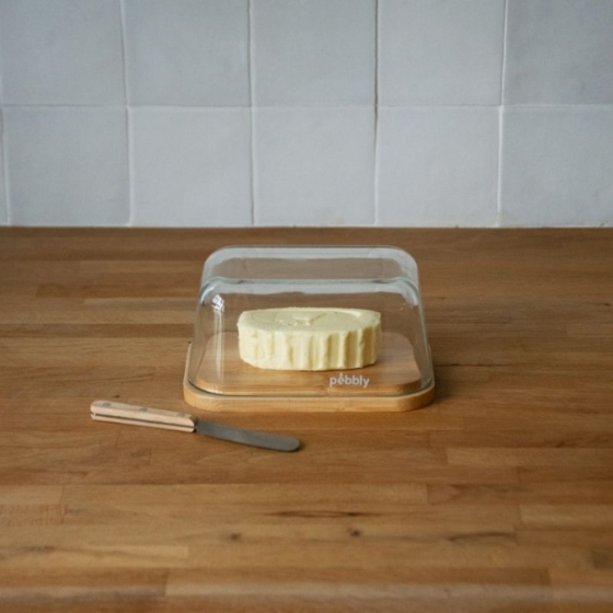 Butterdose Mit Bambusbuttermesser