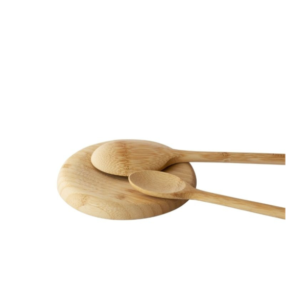 The large bamboo spoon rest