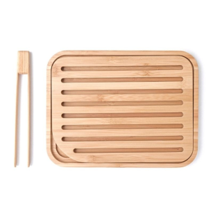 Set Aus Brotschneidebrett S Und Toastzange