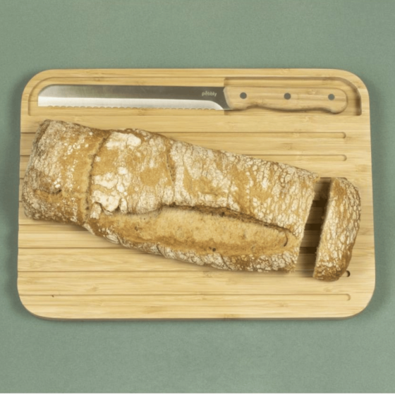 Brotschneidebrett Mit Brotmesser L