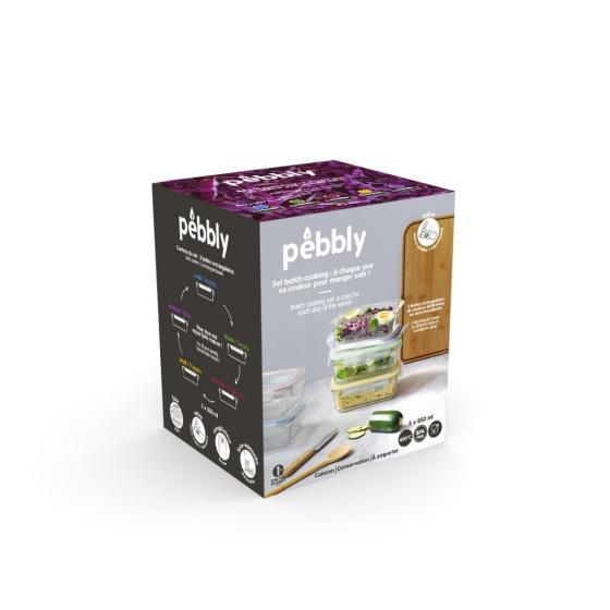Batch Cooking Set - 5Er-Set Rechteckiger Vorratsbehälter Aus Glas