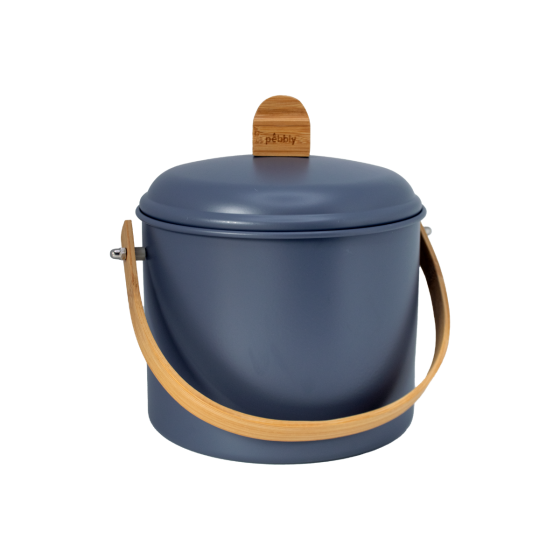Indoor Steel Compost Bucket with Odor Filter - 3.5 L
