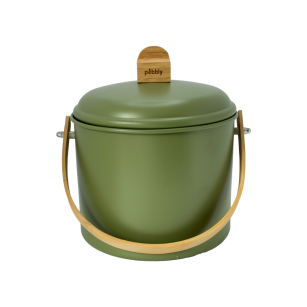 Indoor Steel Compost Bucket with Odor Filter - 3.5 L