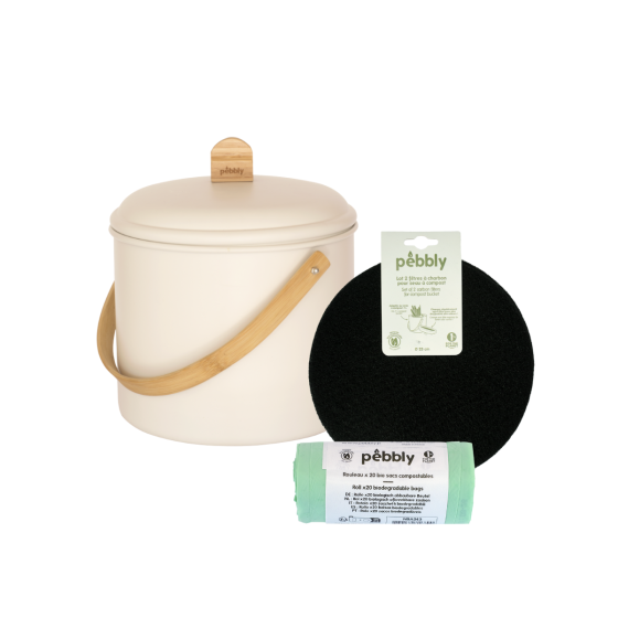 Compost Bundle : Bucket (7L Cream) + Filters + Bio Bags