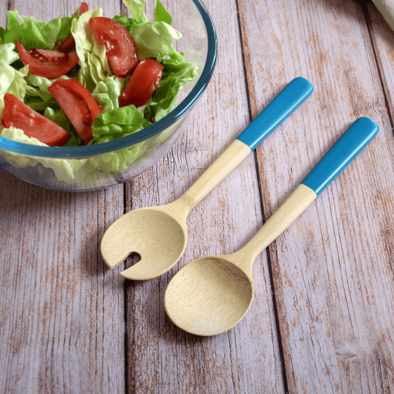 Couverts à Salade en Bambou - FRENCHY Couverts à Salade en Bambou - FRENCHY
