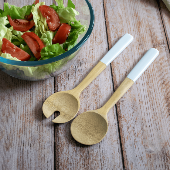 Couverts à Salade en Bambou - FRENCHY Couverts à Salade en Bambou - FRENCHY