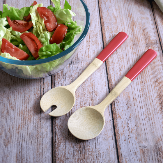 Couverts à Salade en Bambou