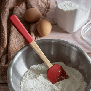 Silicone and Bamboo Spatula – 12 Colors