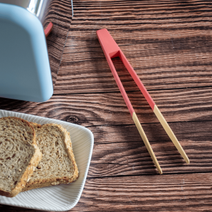 Magnetic Bamboo Toast Tongs