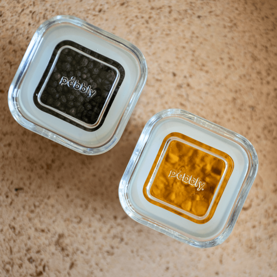 Set Mit 2 Quadratischen Boxen Aus Glas/Glas S