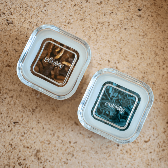 Set Mit 2 Quadratischen Boxen Aus Glas/Glas S