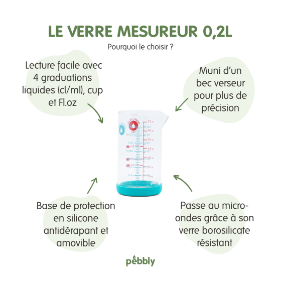 Verre Doseur de Précision en Verre - 200 ml