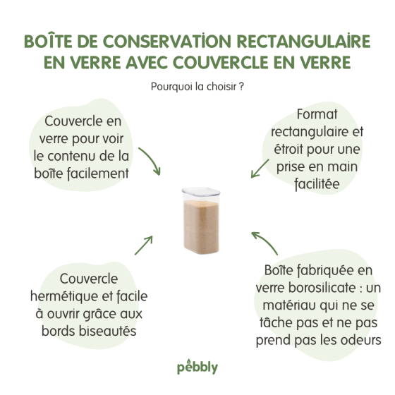 Rectangular Glass Storage Canister