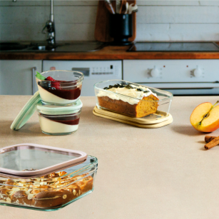 Glass Cooking and Storage Set - 4 pieces