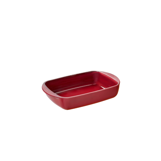 3 Glass Baking Dishes - Garnet Red