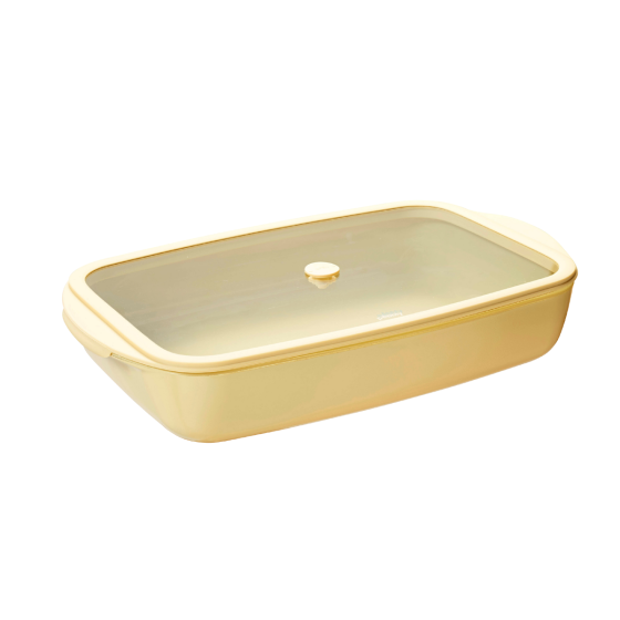 3 Glas-Auflaufformen – Creme
