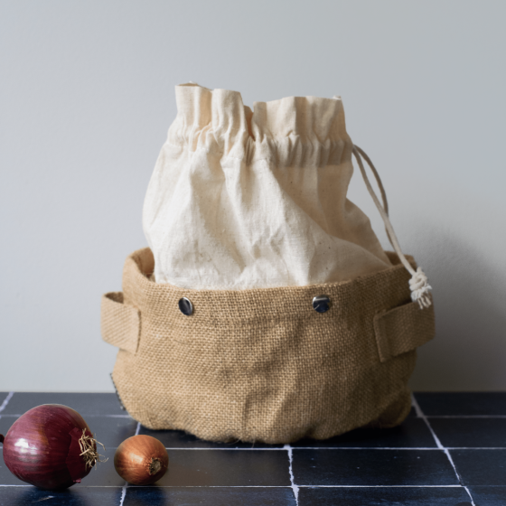 3 storage baskets made from organic cotton