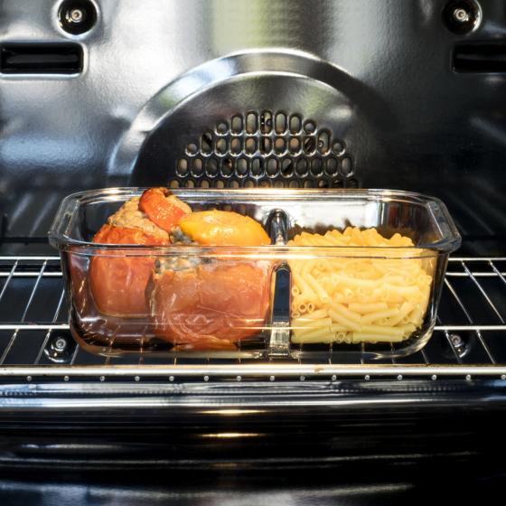 2 Boîtes en Verre Compartimentées (950 ml et 1.45 litres)