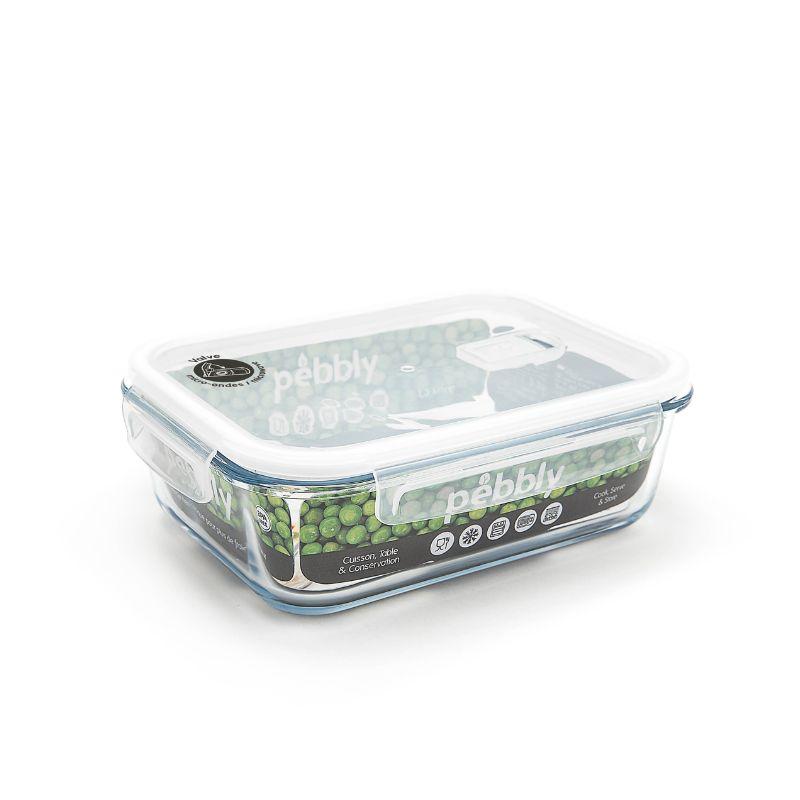 3 rechteckige Glasbehälter (1, 1,2 und 1,5 Liter)