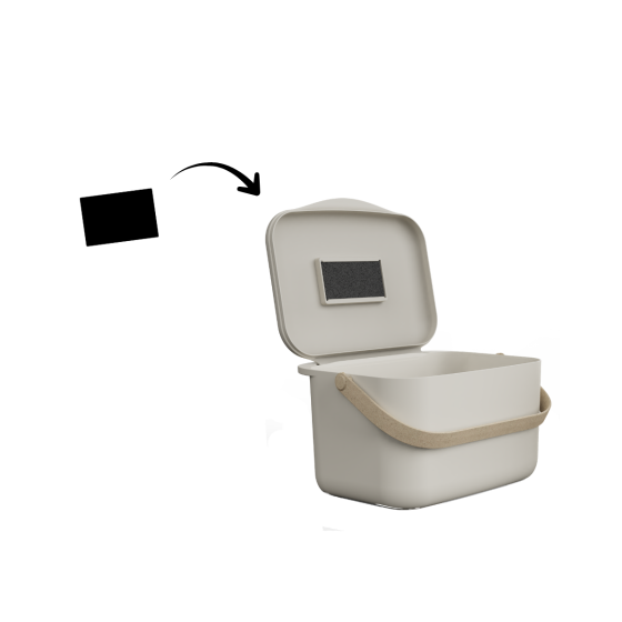 2er-Set Rechteckige Geruchsfilter - 4,5 Liter