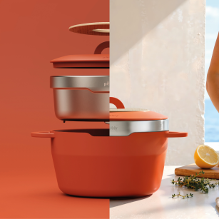The Multifunctional Cocotte in Recycled Cast Aluminum